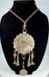 Central Asian necklace with doubled link chain and five hanging decorative elements