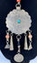 Afghan or Pashtun necklace with conical drops, triangular pendants, and worn coin