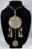Twenty-five-inch tribal necklace from the Himalayan borderlands with coin and bead drops
