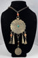 Twenty-five-inch tribal necklace from the Himalayan borderlands with coin and bead drops