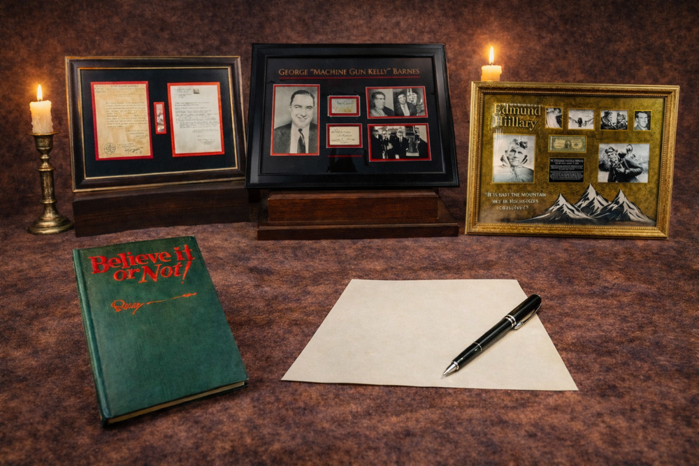 Tinta y firmas históricas: autógrafos raros