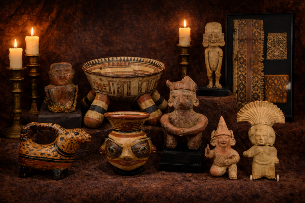 Objets et reliques précolombiens antiques