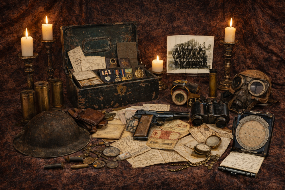 Objets militaires de la Première et de la Seconde Guerre mondiale