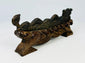 Porte-encens en bronze représentant un dragon chinois | Socle en bois dur sculpté | Fin de la dynastie Qing | Vers 1900-1930