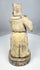 Hand-carved Chinese wooden figure with a tall formal headdress