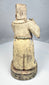 Hand-carved Chinese wooden figure with a tall formal headdress
