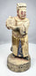 Late Qing Dynasty carved wood official with surviving pigment