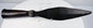18th-century Chinese military spearhead with symmetrical leaf-form blade and natural aged patina