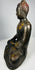 Chinese Buddhist bronze figure in Dhyāna mudrā with aged patina and gilding
