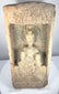 Northern Wei Dynasty earthenware brick with deeply carved Buddhist shrine composition and archaeological patina