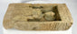 Ancient Chinese Buddhist brick with canopy and carved robes