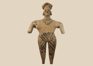 Colima Terracotta Female Figure with Headdress and Body Paint | Ancient Mexico | Detailed Provenance  | Circa 300 BCE–300 CE