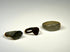 Historic bronze oval bezel ring with tapered band and centuries-old green-brown patina