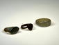 Historic bronze oval bezel ring with tapered band and centuries-old green-brown patina