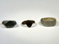 Group of three ancient bronze finger rings spanning the Roman to Medieval periods