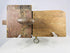 Early American wooden locking mechanism with hand-forged iron fittings