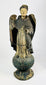 Antique Colonial Latin American polychrome wooden angel or saint, 18th–19th century