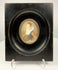 Continental miniature portrait of young woman in lace ruff, ebonized frame