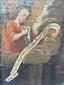 Baroque style painting of Christ’s suffering with angel holding scroll