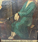 historic Christian Passion scene painting with German inscription