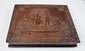 Ornate thermoplastic photographic case with paired male and female ambrotype portraits
