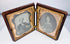Cased nineteenth-century ambrotype portraits with decorative brass surrounds