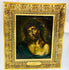 Old Master devotional oil painting of Christ crowned with thorns in Ecce Homo composition, framed in an ornate Baroque gilded frame.