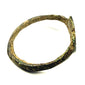 Early Byzantine finger ring with dark olive-brown patina, engraved bezel, and archaeological surface wear