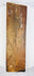 Back angle of the aged surface patina and carved drapery on a 400-year-old Tudor oak panel.