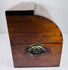 Antique Georgian spirit box showing brass carrying handle, mahogany construction and original period hardware
