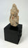 Early Indian terracotta figurine, hand-shaped votive artifact, 3rd–6th century CE, faint pigment, display-mounted