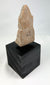 Northern Indian terracotta votive figure, early centuries CE, hand-molded anthropomorphic form, display-mounted