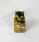 1st century Roman glass bottle square body cylindrical neck flaring rim