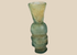 Miniature Early Islamic pale blue-green glass vessel with flared trumpet-shaped neck