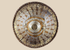 Antique Ethiopian Ras shield with velvet covering and ornate silvered metal mounts