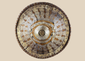 Antique Ethiopian Ras shield with velvet covering and ornate silvered metal mounts