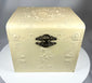 Early 1900s collar box with Arrow brand collars and molded decorative case