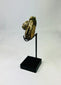 1070–664 BCE Egyptian Maahes amulet, lion-headed god of war and protection, finely carved stone