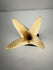 Decorative Egyptian bone candle holders with finely carved lotus and papyrus designs