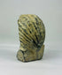Antique Grand Tour limestone pharaoh head with finely carved nemes headdress and cobra, dating to around 1800–1920, photographed on a neutral background.