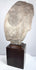 Rear view of the Egyptian Revival royal head showing the back of the crown and surface condition