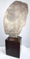 Rear view of the Egyptian Revival royal head showing the back of the crown and surface condition