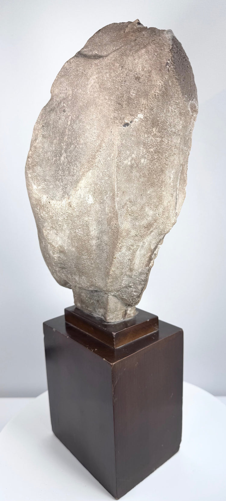 Close-up of the darkened area and possible restoration on the back of the pharaoh head
