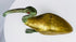 Vintage Egyptian Revival ibis sculpture with verdigris patina, gilt surface treatment, and elegant stylized form.