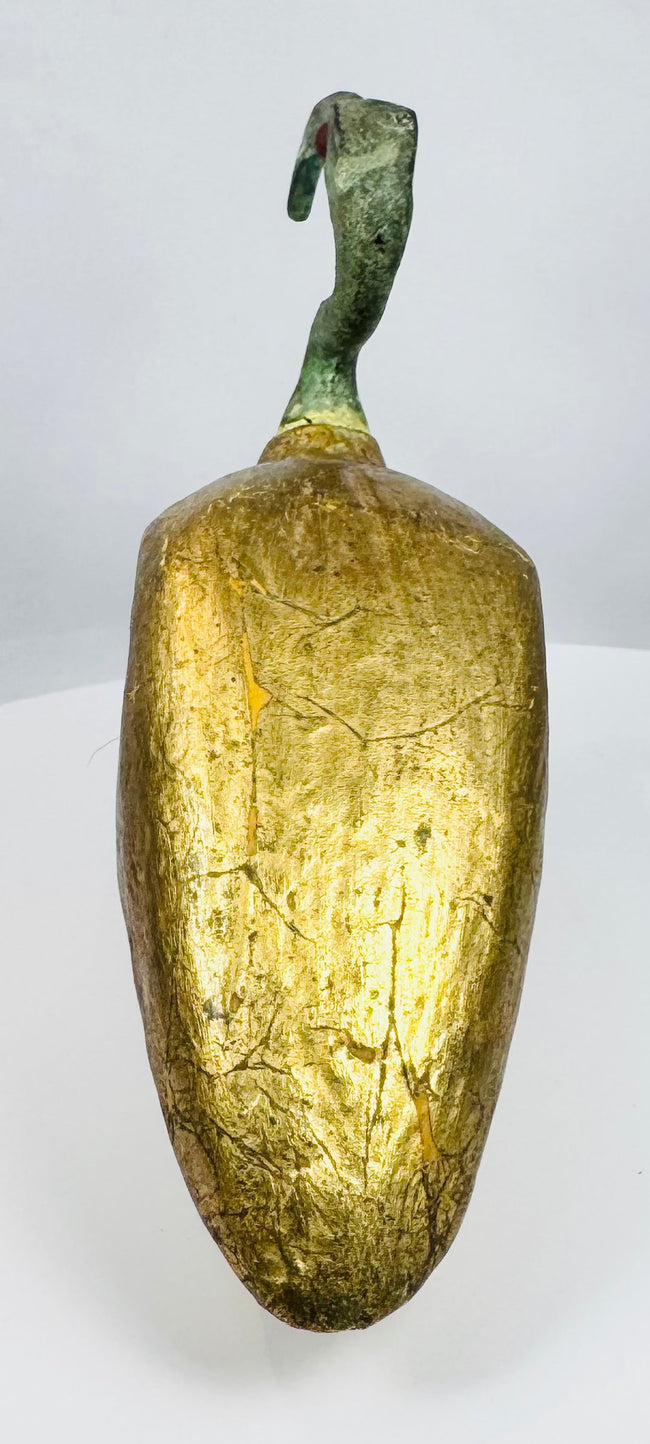 Egyptian Revival gilt and patinated mixed-media sacred ibis sculpture from a private Toronto, Ontario collection.