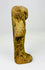 Sandstone ushabti figurine from Egypt with visible pigment traces.