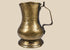 18th-century George II brass baulster tankard from England, circa 1727–1760. Cylindrical body with single handle, lidless design, and natural patina. Classic Georgian drinkware reflecting everyday use in taverns and homes, combining practicality and period craftsmanship.