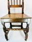 Provincial English oak side chair from the William and Mary period with tall back splats
