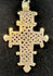 Large Ethiopian Coptic cross pendant with detailed latticework, handcrafted in the traditional Orthodox style.