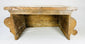 European Baroque Revival carved wood pedestal fragment with bold acanthus leaf design